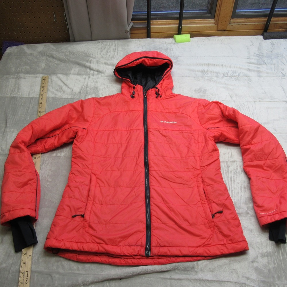 Columbia Jacket Women Large Pink Interchange Omni Heat Insulated Ski Snow Puffer